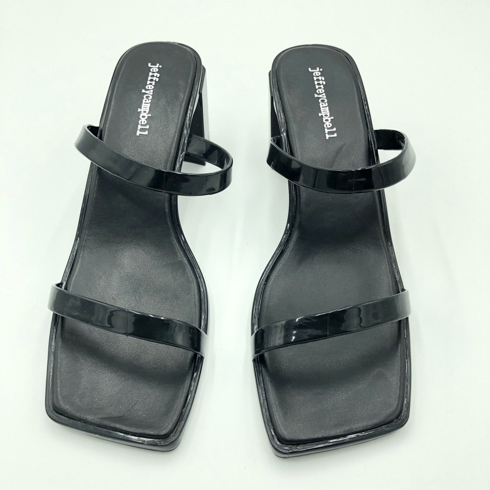 NWOT Black Jeffrey Campbell Jamm-3 Jelly Slide Sandal Heels Size 10